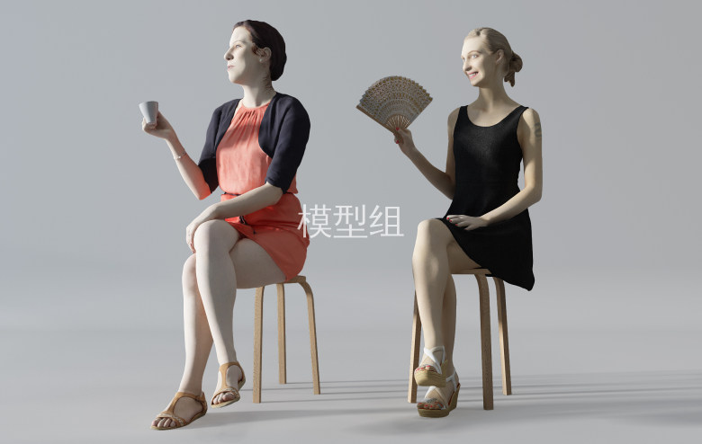 H33-0709坐着的女人<a href=http://www.moxingzu.com/tag/5283/ target=_blank class=infotextkey>3D模型</a>下载