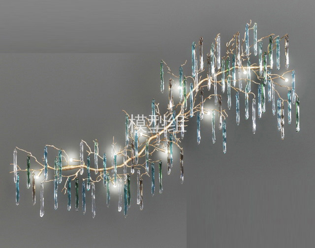 22-欧式现代树枝水晶壁灯吊灯