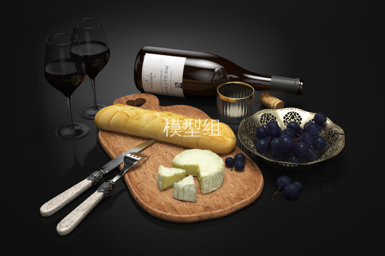 厨房用品食物<a href=http://www.moxingzu.com/tag/5283/ target=_blank class=infotextkey>3D模型</a>下载
