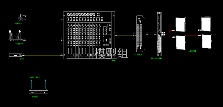 小型会议室扩声系统连接图.png