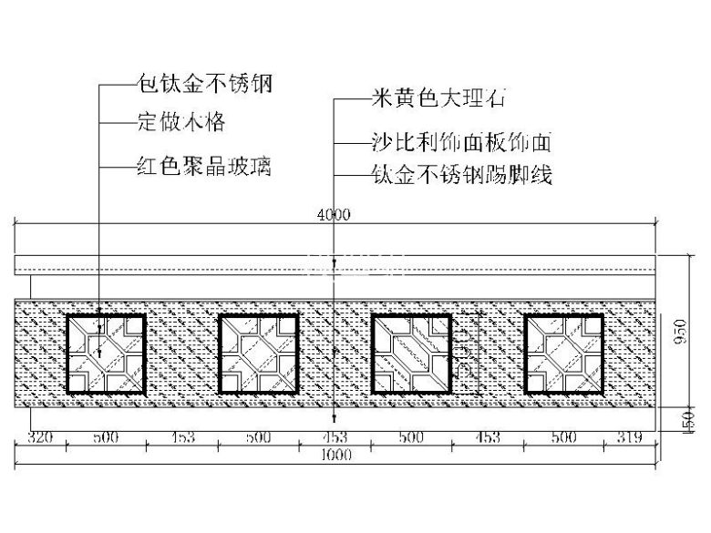 [湖南]复古地方特色湘菜馆室内设计立面图