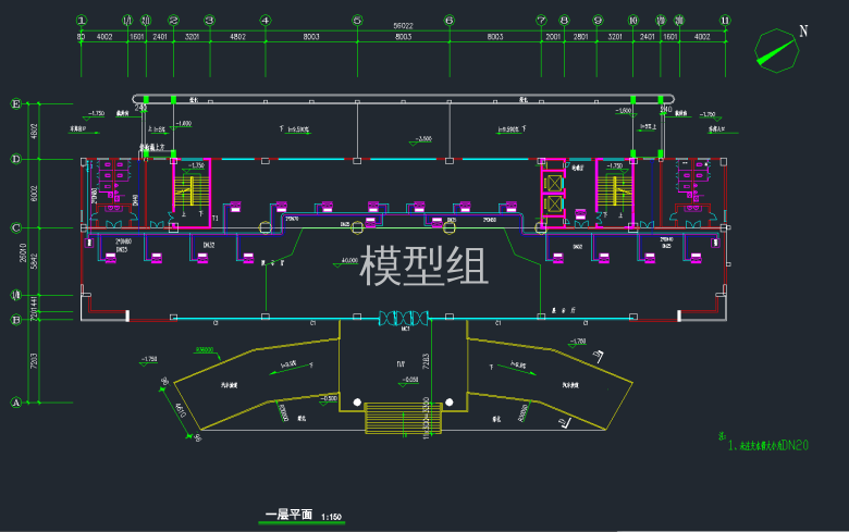 一层空调水管平面图.png