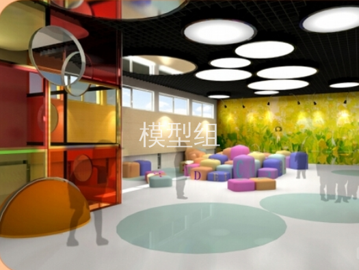 [北京]阳光童趣幼儿园画廊室内装修CAD施工图（含效果图）
