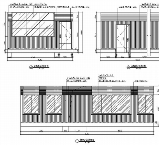 [浙江]权力机关执行机构业务用房室内装修施工图视频监控室立面图