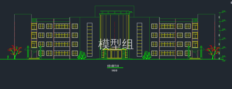 住院大楼立面展开图.png