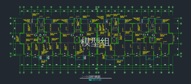 二至十六层顶梁平面配筋图.png