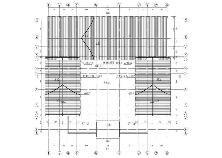 屋顶建筑平面图