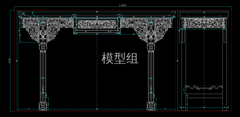 清式凤纹玄关桌.png