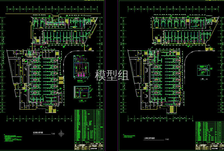 首层通风空调平面图、二层通风空调平面图.jpg