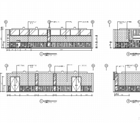 [福州]沿海城市<a href=http://www.moxingzu.com/tag/5295/ target=_blank class=infotextkey>现代风格</a>客运站室内装修施工图（含效果）咖啡吧立面图