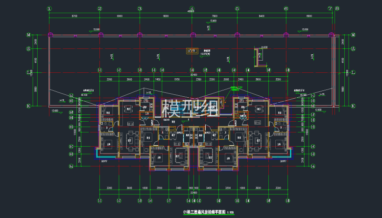 c1栋三层通风放排烟平面图.png