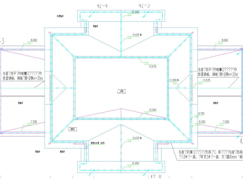 4#楼屋顶防雷平面图.jpg