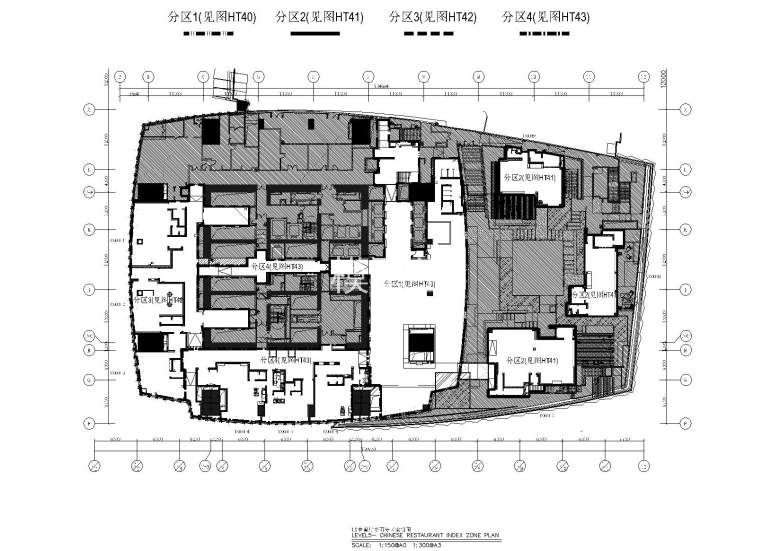 L5中餐厅平面分区索引图