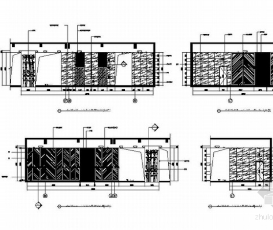 [浙江]高新园区厂房及辅助用房扩建装修施工图电梯间立面图 