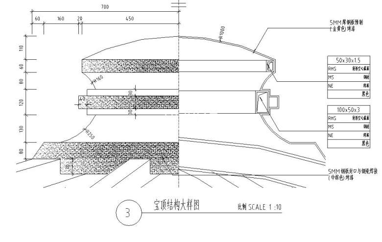 宝顶结构大样图