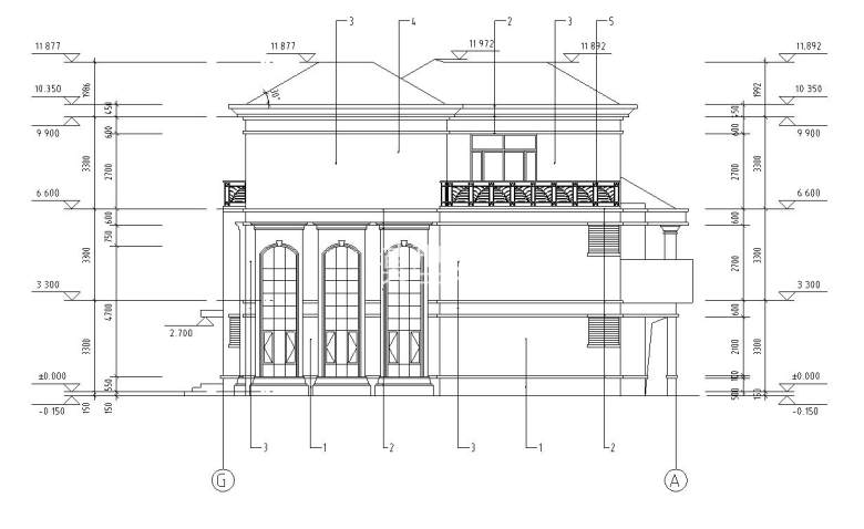 G-A立面图