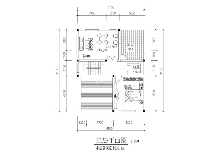 苏北地区农村独院别墅建筑设计施工图_8