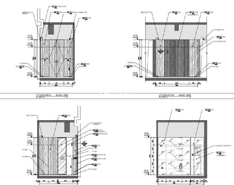 集艾设计 - 上海中城事业办公室CAD施工图1F立面