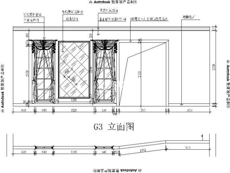 [四川]时尚简约家居销售展厅室内设计立面图