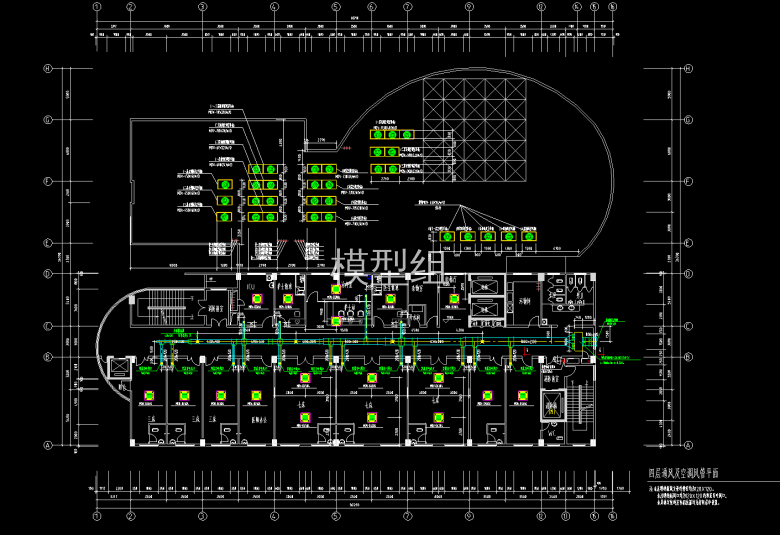 四层通风及空调风管平面图.png