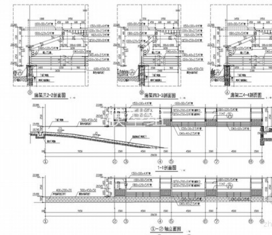 园林景观车库廊架施工详图17例