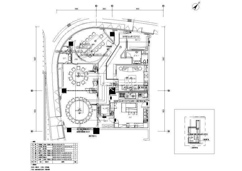 集艾设计 - 上海中城事业办公室CAD施工图1F平面智能化系统平面图