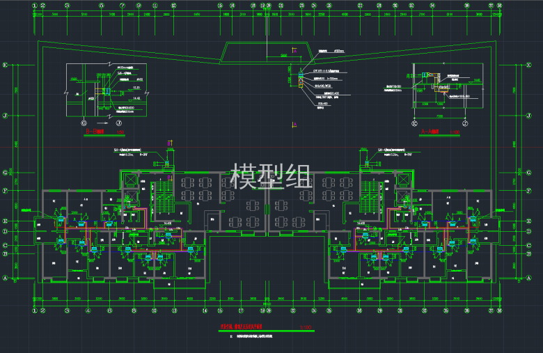 四层空调排烟及正压送风平面图.png