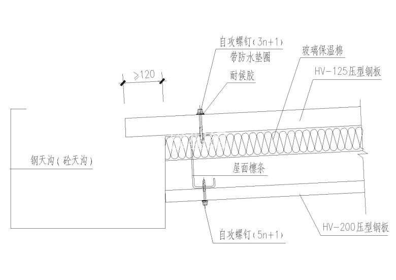 HV-125复合板檐沟详图