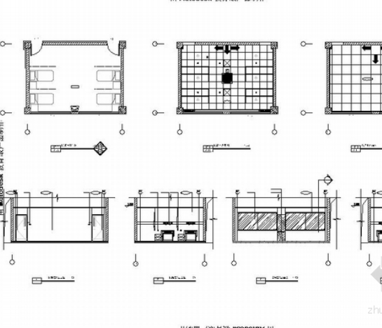 [湖南]高新区五层现代卫生院室内设计装修施工图拔罐室立面图