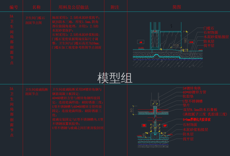 卫生间门槛石剖面节点大样.png