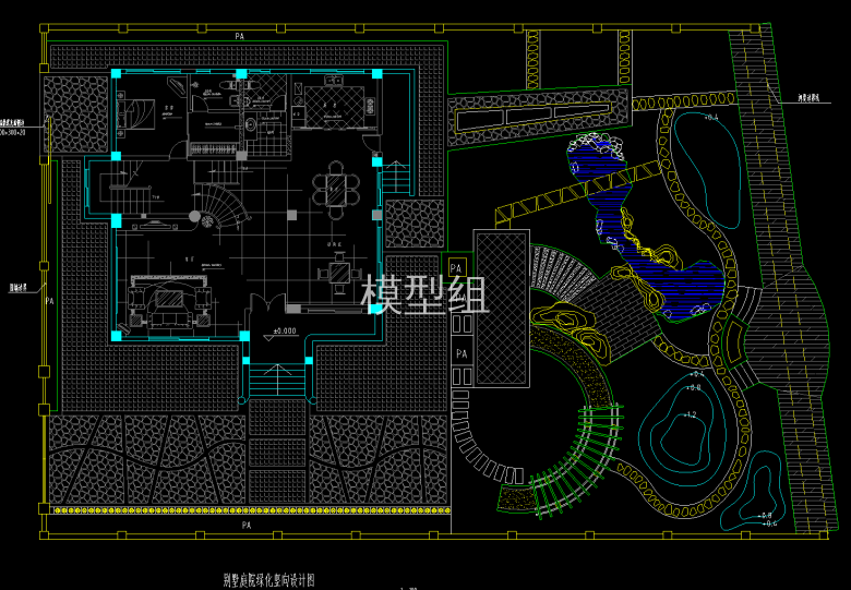 别墅庭院绿化竖向设计图.png