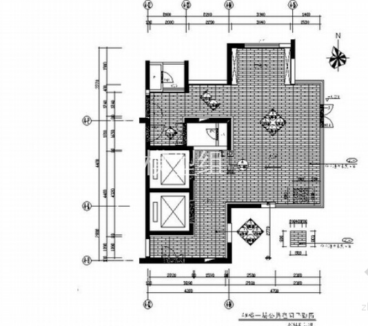 [长沙]东塘商圈区高档尊贵国际公寓设计装修施工图（含方案）