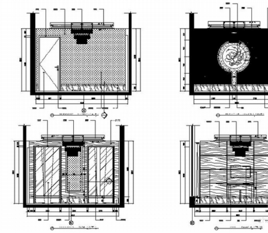 [浙江]高新园区厂房及辅助用房扩建装修施工图包厢立面图