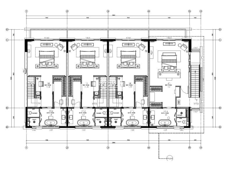 12联排L2二层家具总平面图