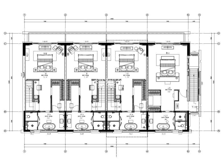 10联排L1二层家具总平面图