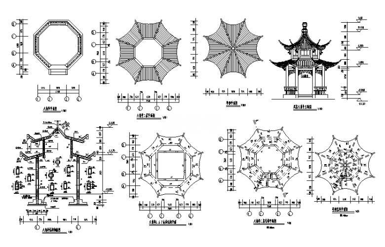 古建亭廊