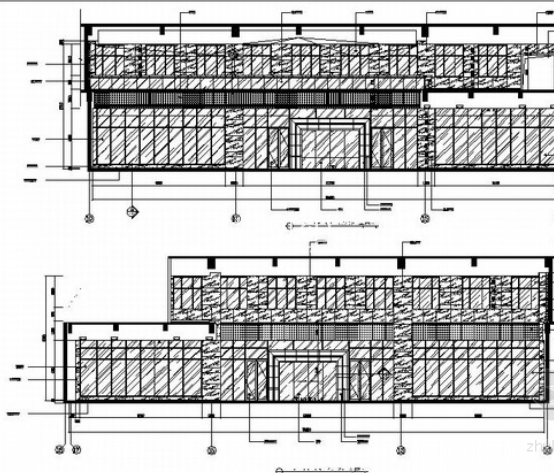 [浙江]高新园区厂房及辅助用房扩建装修施工图大堂立面图 