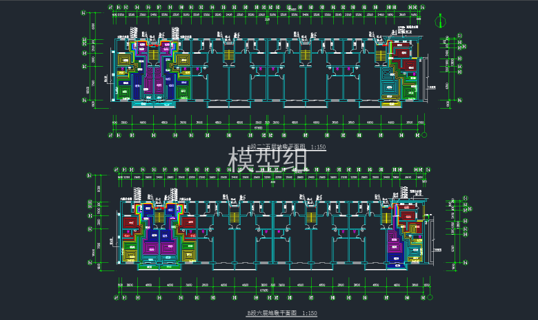 B段二至五层地暖平面图，B段六层地暖平面图.png