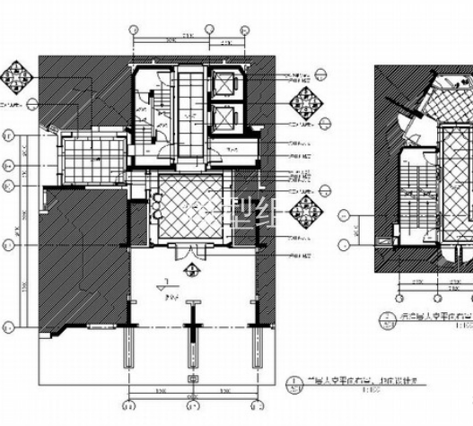 某高档花园小区入户大堂施工图