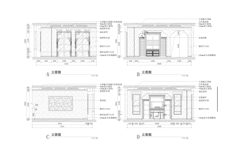 地下室影音室立面图