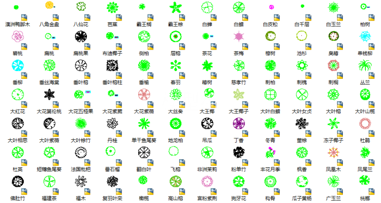 园林景观CAD专用图块大集合（植物，铺装，地面拼花，自定义填充图案）_2