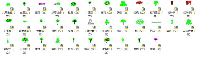 园林景观CAD专用图块大集合（植物，铺装，地面拼花，自定义填充图案）_1