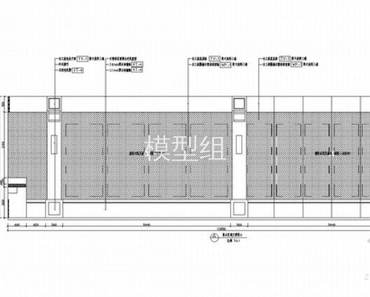 [南京]泽谷之中温泉吐雾自然风景区游客服务中心（含效果图） 展区立面图