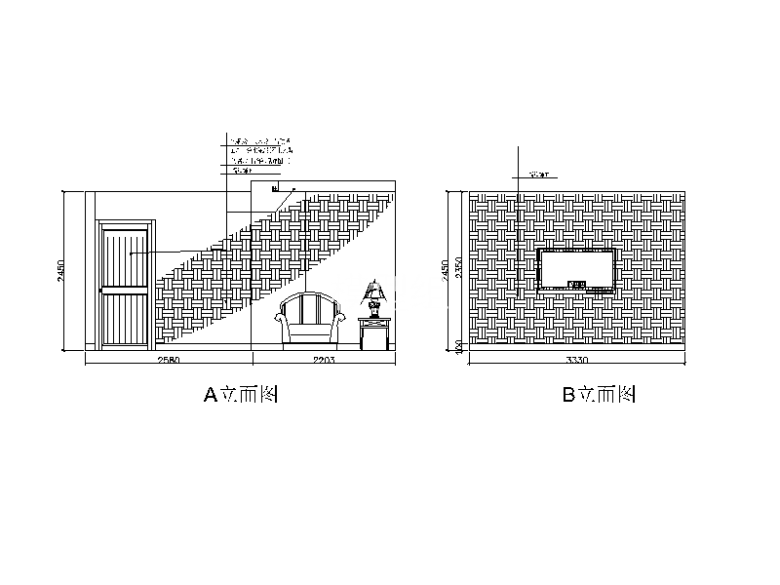 <a href=http://www.moxingzu.com/tag/5295/ target=_blank class=infotextkey>现代风格</a>酒庄设计CAD施工图立面图