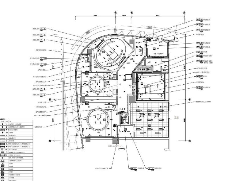 集艾设计 - 上海中城事业办公室CAD施工图1F天花布置图