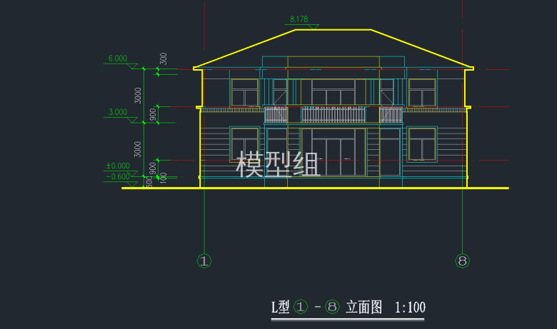 农庄L型别墅1-8立面图.png