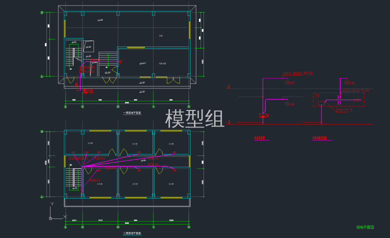 排涝工程一层弱电平面图、二层弱电平面图.png