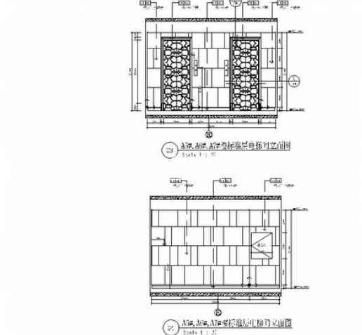 电梯间立面图