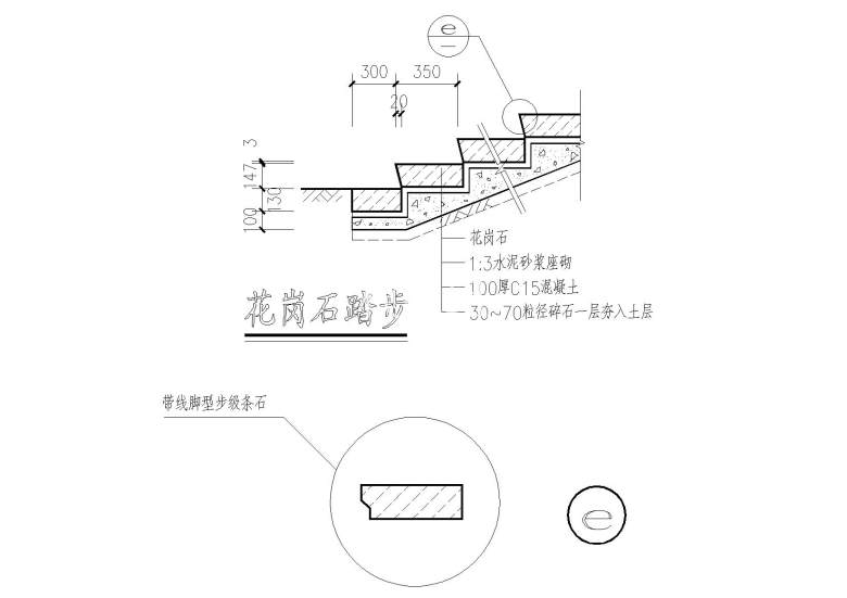 花岗石踏步节点