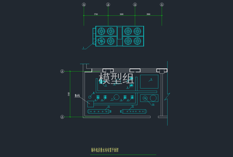 制冷机房排水沟布置平面图.png